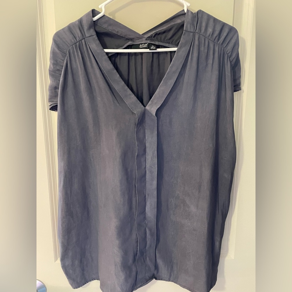 A.N.A. Casual Scoop Neck Tank Top Navy Gray